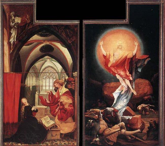 Matthias  Grunewald Annunciation and Resurrection
